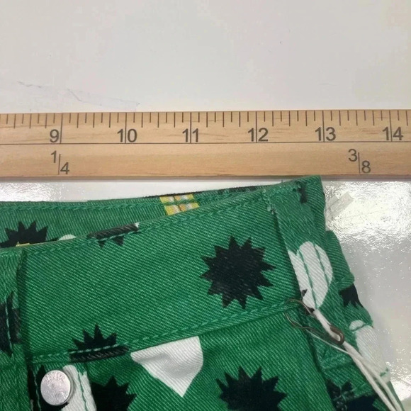 Anthropologie Jeans Green The Cigarette Heart Denim Pants NWT Maeve Size 26 - Picture 7 of 13